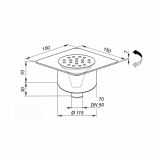 TALNI PVC SIFON KOVINOPLASTIKA LOŽ FI 50 1/1 VERTIKALNI