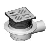 TALNI PVC SIFON LIV HORIZONTALNI DN 50 S PLOŠČO 105X105 MM