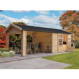 LESENA VRTNA HIŠKA KARIBU TASTRUP 7 S TERASO 300X250X300+320 LES 28MM