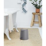 KOPALNIŠKI KOŠ ZA SMETI TATAY SIVI KOŠ ZA SMETI 3L S PEDALOM, STANDARD PP