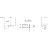 ZAPAHNA KLJUČAVNICA LOB TB61 PRIBITNA SIVA, CILINDER NIKELJ Z 3 KLJUČI, UNIVERZALNA LEVO - DESNA.