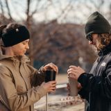 TERMO LONČEK SNOW MONKEY ENJOYER 0.47L TEMNO MODRA