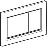 TIPKA, AKTIVIRNA GEBERIT OMEGA 20 EASY ČRNA MAT DVOKOLIČINSKA