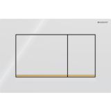 TIPKA, AKTIVIRNA GEBERIT SIGMA 30 BELA, POZLAČEN SP. ROB