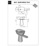 TOALETNA OMARICA KOLPA SAN MILO 70X51 + SH. WHITE S POLICO