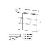 KOPANIŠKA OMARICA Z OGLEDALOM SAN TON 80 NW NAOMI