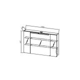 TOALETNA OMARICA KOLPA SAN TOO 100 OXANA ACACIA LIG TOALETNA Z LED SVETILKO