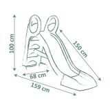 TOBOGAN SMOBY KS Z VODO SREDNJI ZELEN 159X69X100 CM