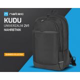 TORBA / NAHRBTNIK NATEC KUDU 2V1 NAHRBTNIK ZA PRENOSNIKE DO 15.6"