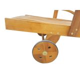 LESENI LEŽALNIK MQ TOSCANA Z IZVLEČNO MIZO 195X73X82 AKACIJA+BLAZINA