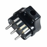 TRIFAZNI VTIKAČ COMMEL 5-POLNI, KOTNI, 380 V ČRNI