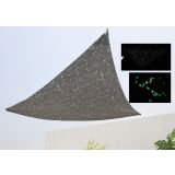 DRUGO SENČILO MQ TRIKOTNO JADRO 300 CM TEMNO SIVO Z ZVEZDICAMI