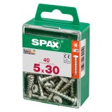 VIJAK CILINDRIČNA GLAVA SPAX TRX 5X30 V ZAVITKU 40 KOS