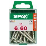 VIJAK CILINDRIČNA GLAVA SPAX TRX 6X60 V ZAVITKU 16 KOS