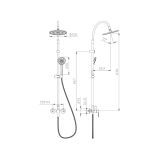 TUŠ SISTEM INTER CERAMIC ALISADO SILIKON/ MEDENINA KROM/BELA