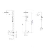 TUŠ SISTEM INTER CERAMIC S TUŠ ROČKO 5 FUNKCIJ KROM