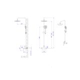 TUŠ SISTEM INTER CERAMIC S TUŠ ROČKO 5 FUNKCIJ MAT ČRNA