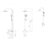 TUŠ SISTEM INTER CERAMIC S TUŠ ROČKO 5 FUNKCIJ MAT ČRNA