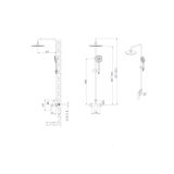 TUŠ SISTEM INTER CERAMIC S TUŠ ROČKO 5 FUNKCIJ MAT SREBRNA