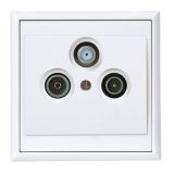 TV / AUDIO VTIČNICA LUNE TV/RF/SAT KONČNA BELA