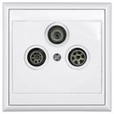 TV / AUDIO VTIČNICA LUNE TV/RF/SAT PREHODNA BELA