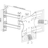 TV NOSILEC GOOBAY MONITOR NOS. STENSKI FULL MOTION S 23" TO 42" 20KG