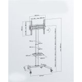 TV NOSILEC GOOBAY MONITOR TROLEY NOS. BASIC L 37" TO 70" 35KG 59507