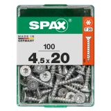 UNIVERZALNI VIJAK SPAX TX 4.5X20 WIROX A2F V ZAVITKU 100 KOS