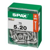 UNIVERZALNI VIJAK SPAX TX 5X20 WIROX A2F V ZAVITKU 75 KOS