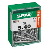 UNIVERZALNI VIJAK SPAX TX 5X40 WIROX A2F V ZAVITKU 30KOS