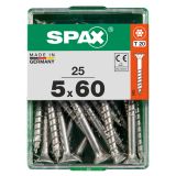 UNIVERZALNI VIJAK SPAX TX 5X60 WIROX A2F V ZAVITKU 25KOS