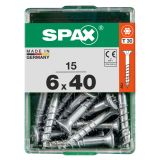 UNIVERZALNI VIJAK SPAX TX 6X40 WIROX A2F V ZAVITKU 15 KOS