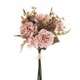 UMETNO CVETJE EVERGREENS ŠOPEK MIX VRTNICA, HORTENZIJA SVETLO ROZA