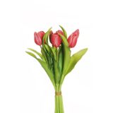 UMETNO CVETJE EVERGREENS TULIPAN V ŠOPKU FUKSIJA 37 CM