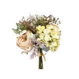 UMETNO CVETJE VRTNICA, HORTENZIJA ŠOPEK H32CM KREM/ZELENA