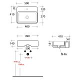 UMIVALNIK OLYMPIA TRATTO 50X41X14 CM STENSKI
