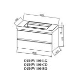 UMIVALNIŠKA ENOTA KOLPA SAN HARMONY OUHW 100 LG SVETLO SIVA