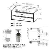UMIVALNIŠKA ENOTA KOLPA SAN OUG 100 LC GRACE Z UMIVALNIKOM
