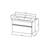 UMIVALNIŠKA ENOTA KOLPA SAN OUO 105 HACI. BL. OXANA KERAM. UMIVALNIK