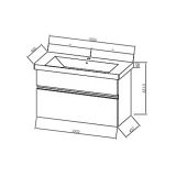 UMIVALNIŠKA ENOTA KOLPA SAN OUO 105 WH OXANA BELA KERAM. UMIVALNIK