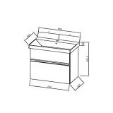 UMIVALNIŠKA ENOTA KOLPA SAN OUO 80 WH OXANA BELA KERAM. UMIVALNIK