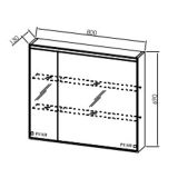 TOALETNA OMARICA KOLPA SAN TOD 80 BL-LED DONNA SW, S OMARICA Z LED SVETILKO