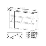 KOPANIŠKA OMARICA Z OGLEDALOM SAN TON 100 DC NAOMI