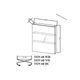 KOPANIŠKA OMARICA Z OGLEDALOM SAN TON 60 WH NAOMI