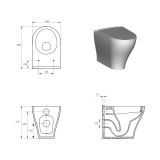 KERAMIČNA WC ŠKOLJKA OPOCZNO URBAN HARMONY 36.5X52.5 CM STOJEČA