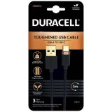 USB KABEL DURACELL USB-A V USB-C 1M ČRN