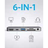 USB RAZDELILEC (HUB) ANKER 6IN1 USB-C PD HUB