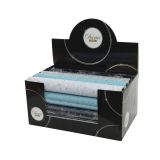 NAMIZNI TEKAČ V ROLI Z BLEŠČICAMI BEL SREBRN, MODER, 35X200 CM