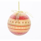 BUNKA IZ UMETNE MASE GLOSSTYLE V ŠKATLI 14 KOS 75 MM 7 POSUTIH RDEČE /ZLATE