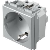 PODOMETNA VTIČNICA MODUL VARNOSTNA, 10 KOS/PAK SREBRNA, VIJAČNA, 2M, BOK